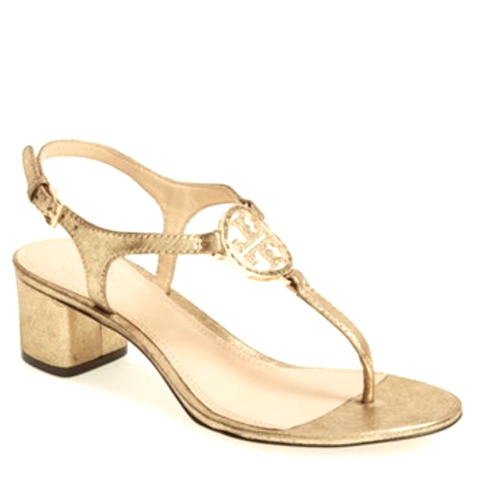 Tory Burch Metallic City crystal Heeled Sandal 9